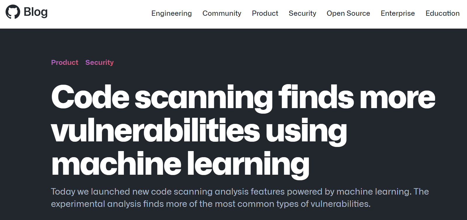 GitHub 推出基于机器学习的代码扫描分析功能