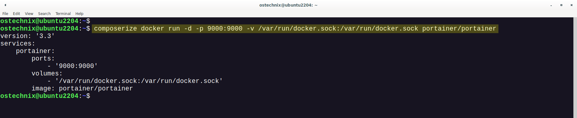 将 Docker 命令转化为 Docker Compose 文件